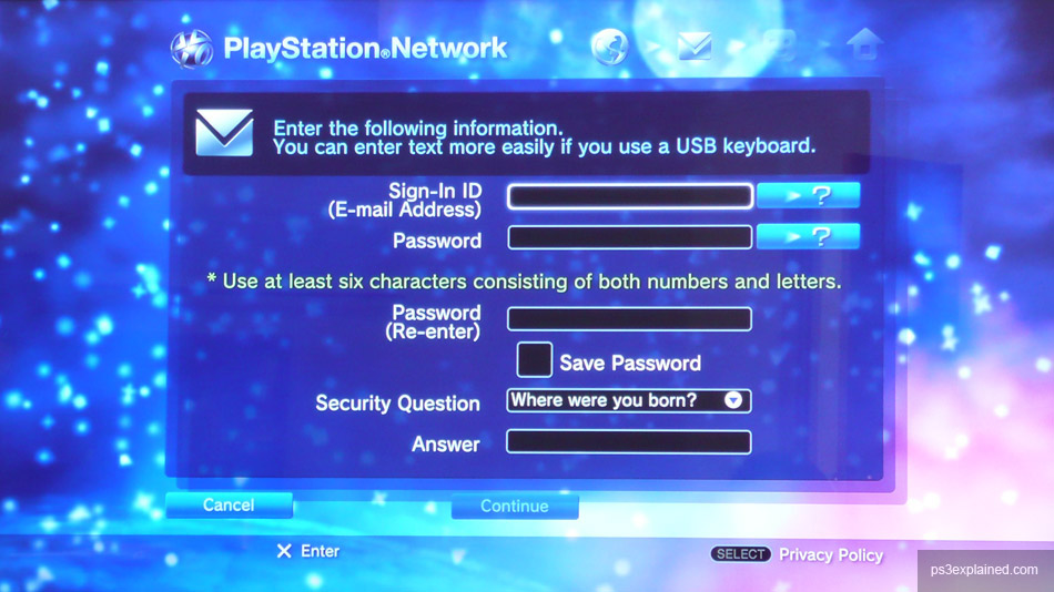 Playstation network регистрация на ps5